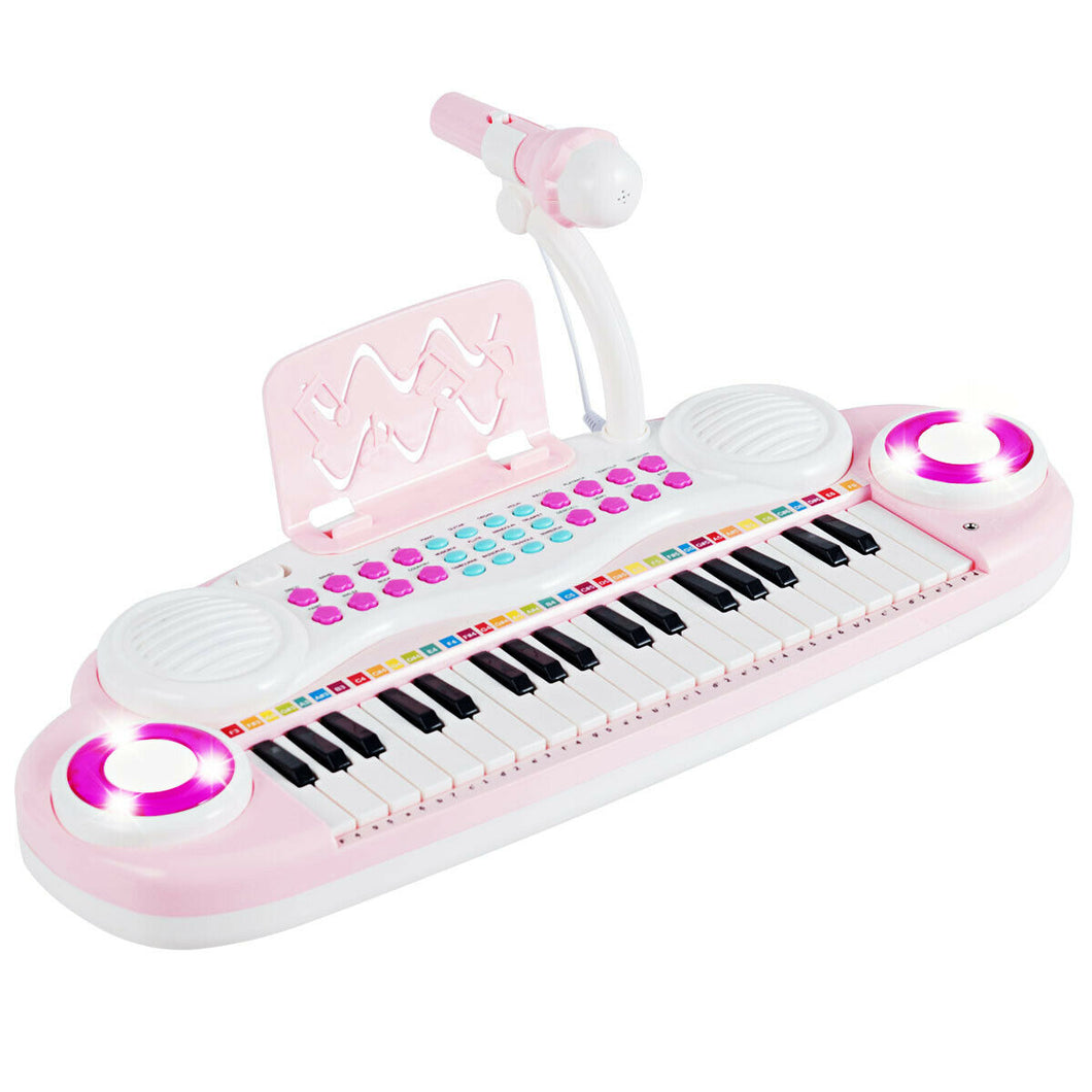 Gymax 37 Keys Kids Toy Electronic Organ Portable Piano Keyboard w/ Microphone
