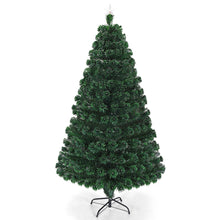 Load image into Gallery viewer, Gymax 7Ft Pre-lit Optical Fiber Christmas Tree w/ Colorful LED Lights Stand
