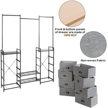 Load image into Gallery viewer, Gymax Fabric Dresser Storage Tower Organizer w/ 8 Drawers Metal Frame Shoe Rack

