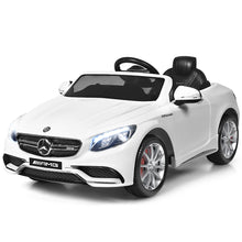 Load image into Gallery viewer, Gymax Kids Ride on Car 12V Licensed Mercedes-Benz S63 w/ MP3 Remote Control White/Black
