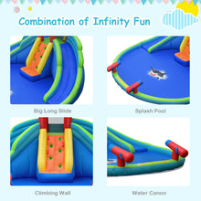 Load image into Gallery viewer, Gymax Inflatable Bounce House Dual Slide Climbing Wall Splash Pool w/ Blower

