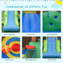 Load image into Gallery viewer, Gymax Inflatable Bounce House Jungle Jumping Bouncer Double Slides Park w/ Blower
