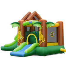 Load image into Gallery viewer, Gymax Inflatable Bounce House Jungle Jumping Bouncer Double Slides Park w/ Blower
