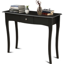 Load image into Gallery viewer, Gymax Wooden Console Table Hallway Entryway Side Sofa Accent Storage Drawer Black
