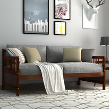 Load image into Gallery viewer, Gymax Twin Size Wooden Slats Daybed Bed Sofa Support Platform Sturdy W/Rails
