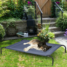 Load image into Gallery viewer, Gymax Large Dog Cat Bed Elevated Pet Cot Indoor Outdoor Camping Steel Frame Mat
