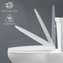 Load image into Gallery viewer, Gymax Elongated Toilet Seat Slow-Close with Non-Slip Seat Bumper &amp; Quick Release Hinge
