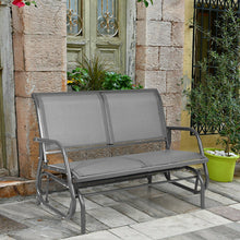 Load image into Gallery viewer, Gymax 48&#39;&#39; Outdoor Patio Swing Glider Bench Chair Loveseat Rocker Lounge Backyard Grey
