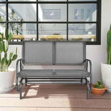 Load image into Gallery viewer, Gymax 48&#39;&#39; Outdoor Patio Swing Glider Bench Chair Loveseat Rocker Lounge Backyard Grey
