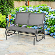 Load image into Gallery viewer, Gymax 48&#39;&#39; Outdoor Patio Swing Glider Bench Chair Loveseat Rocker Lounge Backyard Grey
