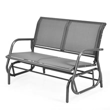 Load image into Gallery viewer, Gymax 48&#39;&#39; Outdoor Patio Swing Glider Bench Chair Loveseat Rocker Lounge Backyard Grey
