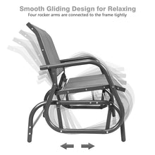 Load image into Gallery viewer, Gymax 48&#39;&#39; Outdoor Patio Swing Glider Bench Chair Loveseat Rocker Lounge Backyard Grey

