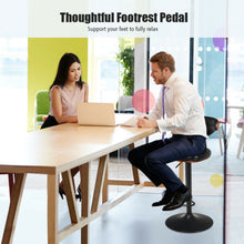Load image into Gallery viewer, Gymax Walnut Bentwood Barstool Height Adjustable Upholstered Swivel Stool Curved Back
