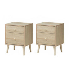 Load image into Gallery viewer, Gymax Nightstand 2-Drawer Beside End Side Table w/Rubber Legs
