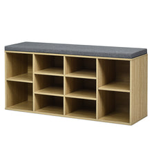 Load image into Gallery viewer, Gymax Entryway Padded Shoe Storage Bench 10-Cube Organizer Bench Adjustable
