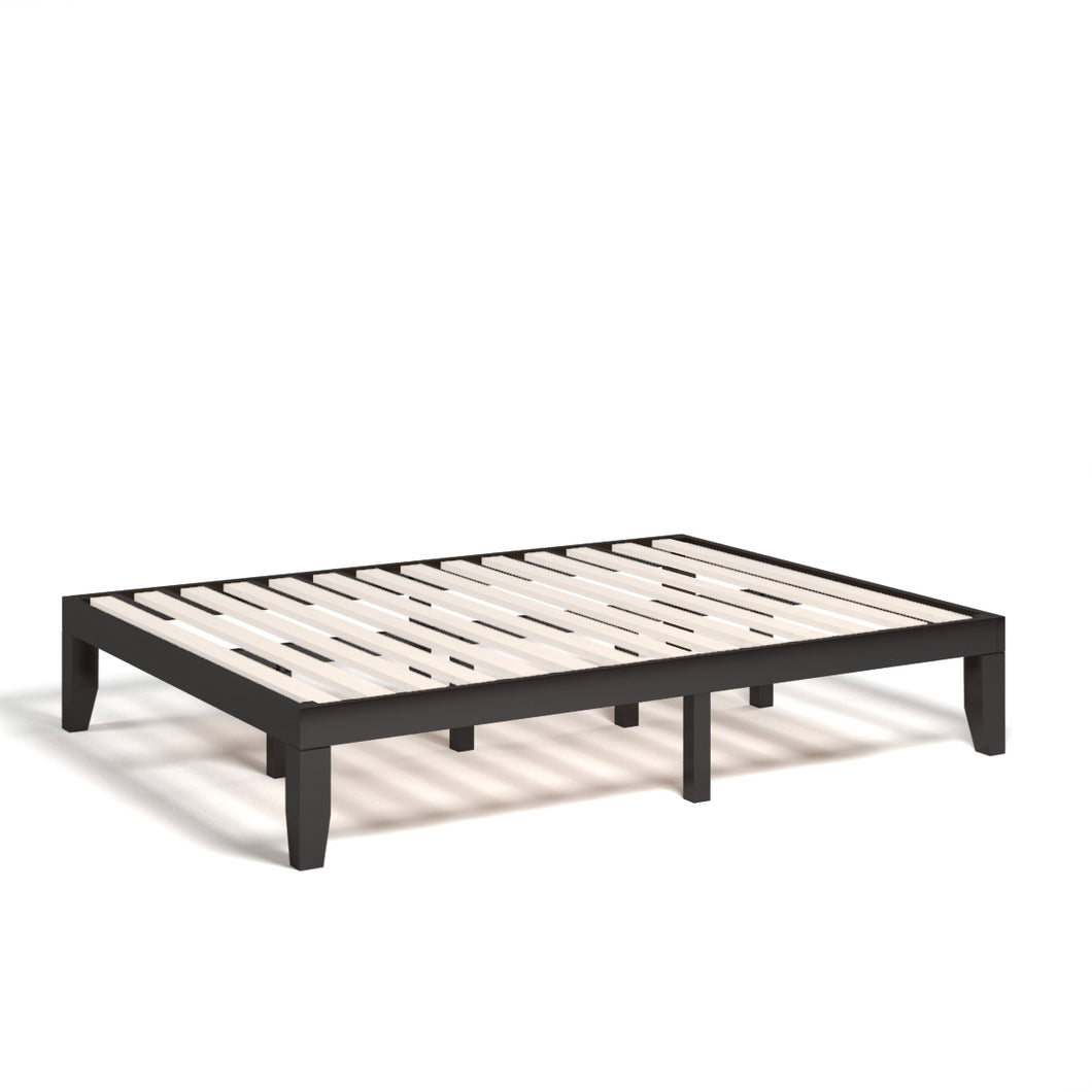 Gymax 14'' Queen Size Wooden Platform Bed Frame w/ Strong Slat Support