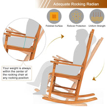 Load image into Gallery viewer, Gymax 2 PCS Outdoor Eucalyptus Rocking Chair Single Rocker for Patio Deck Natural
