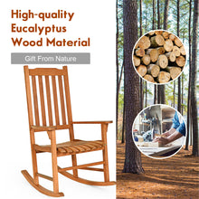 Load image into Gallery viewer, Gymax 2 PCS Outdoor Eucalyptus Rocking Chair Single Rocker for Patio Deck Natural
