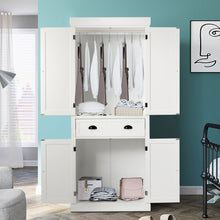 Load image into Gallery viewer, Gymax Kitchen Cabinet Pantry Cupboard Freestanding W/Adjustable Shelves White
