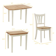 Load image into Gallery viewer, Gymax 5PCS Wooden Dining Table &amp; 4 Chairs Set w/ Folding Table Top Home Kitchen
