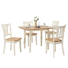 Load image into Gallery viewer, Gymax 5PCS Wooden Dining Table &amp; 4 Chairs Set w/ Folding Table Top Home Kitchen
