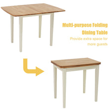 Load image into Gallery viewer, Gymax 5PCS Wooden Dining Table &amp; 4 Chairs Set w/ Folding Table Top Home Kitchen
