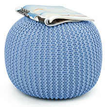 Load image into Gallery viewer, Gymax Pure Cotton Pouf Floor Ottoman Hand Knitted Footrest Cable Style Home
