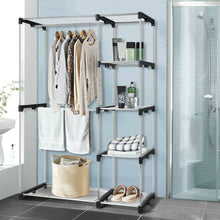 Load image into Gallery viewer, Gymax Freestanding Clothes Garment Organizer Closet Rack w/5 Shelves &amp;2 Hanging Rods
