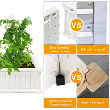 Load image into Gallery viewer, Gymax 4 Pcs 48.5&#39;&#39; Raised Garden Bed Square Plant Box Planter Flower Vegetable White
