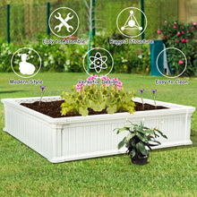Load image into Gallery viewer, Gymax 4 Pcs 48.5&#39;&#39; Raised Garden Bed Square Plant Box Planter Flower Vegetable White
