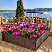 Load image into Gallery viewer, Gymax 4 Pcs 48.5'' Raised Garden Bed Square Plant Box Planter Flower Vegetable Brown

