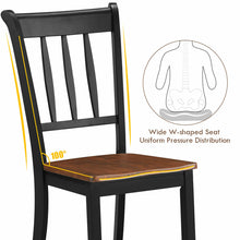 Load image into Gallery viewer, Gymax 4PCS Wooden Dining Side Chair High Back Armless Home Furniture Black
