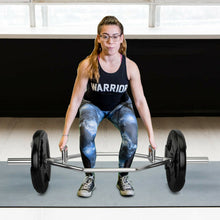 Load image into Gallery viewer, Gymax 56&#39;&#39; Olympic Hexagon Deadlift Bar Trap Bar w/ Folding Grips Powerlifting Push ups

