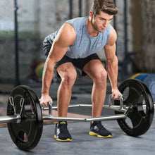 Load image into Gallery viewer, Gymax 56&#39;&#39; Olympic Hexagon Deadlift Bar Trap Bar w/ Folding Grips Powerlifting Push ups
