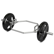 Load image into Gallery viewer, Gymax 56&#39;&#39; Olympic Hexagon Deadlift Bar Trap Bar w/ Folding Grips Powerlifting Push ups
