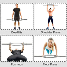 Load image into Gallery viewer, Gymax 56&#39;&#39; Olympic Hexagon Deadlift Bar Trap Bar w/ Folding Grips Powerlifting Push ups
