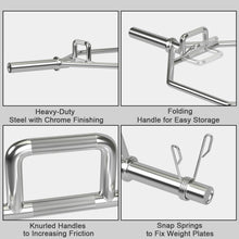 Load image into Gallery viewer, Gymax 56&#39;&#39; Olympic Hexagon Deadlift Bar Trap Bar w/ Folding Grips Powerlifting Push ups
