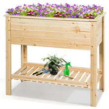 Load image into Gallery viewer, Gymax Wooden Raised Elevated Garden Bed Planter Box Flower Vegetable Natural
