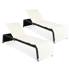 Load image into Gallery viewer, Gymax 2PCS Adjustable Rattan Recliner Chaise Lounge Chair w/ Cushion Outdoor Patio
