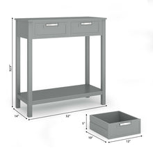 Load image into Gallery viewer, Gymax Accent Console Table Entryway Sofa Foyer Table Storage Shelf W/2 Drawers Gray
