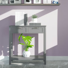 Load image into Gallery viewer, Gymax Accent Console Table Entryway Sofa Foyer Table Storage Shelf W/2 Drawers Gray
