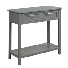 Load image into Gallery viewer, Gymax Accent Console Table Entryway Sofa Foyer Table Storage Shelf W/2 Drawers Gray
