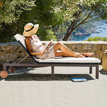 Load image into Gallery viewer, Gymax Patio Adjustable Rattan Recliner Chaise Lounge Chair w/ Cushion Wheels
