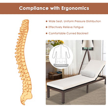 Load image into Gallery viewer, Gymax Patio Adjustable Rattan Recliner Chaise Lounge Chair w/ Cushion Wheels
