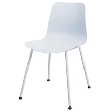 Load image into Gallery viewer, Gymax Set of 4 Dining Chair Modern Mid-Century Plastic Side Chair w/ Metal Legs White
