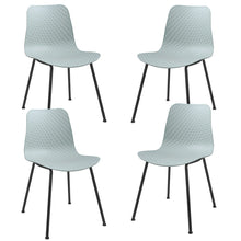 Load image into Gallery viewer, Gymax Set of 4 Dining Chair Modern Mid-Century Plastic Side Chair w/ Metal Legs Sage
