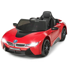 Load image into Gallery viewer, Gymax 12V Licensed Electric Kids Ride on Car BMW I8 w/ MP3 Remote Control Black/White/Red
