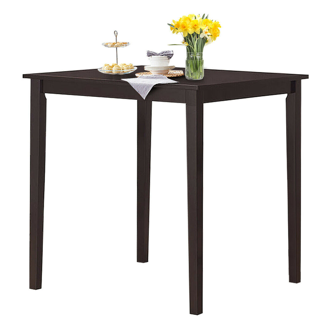 Gymax Square Dining Table w/Rubber Wood Legs Kitchen Furniture