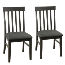 Load image into Gallery viewer, Gymax Set of 2 Wood Dining Chair High Back Upholstered Armless Side Chair Home Kitchen
