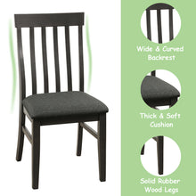 Load image into Gallery viewer, Gymax Set of 2 Wood Dining Chair High Back Upholstered Armless Side Chair Home Kitchen
